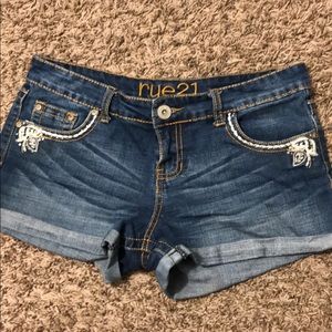 Embellished Jean Shorts